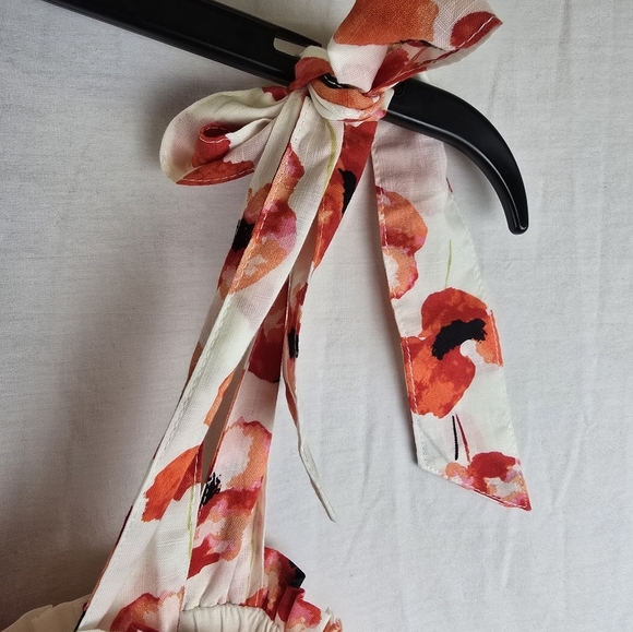 Matilda Jane Floral Sleeveless Red & White Teired Dress Sz M - Picture 9 of 14